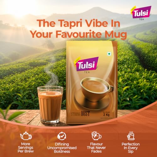 Image of Tulsi Tea Strong Dust | Premium Dust Chai Patti | Extra Strong Taste | Dhaba Style Blend For Tea Lovers Parent (2KG)