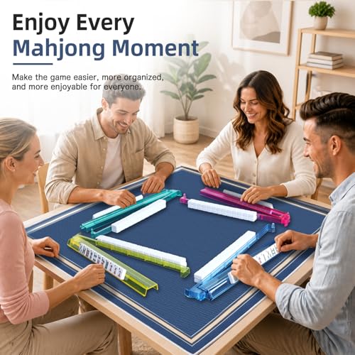 Mahjong Racks con Empujadores, 4 Pzs Acrílico Multicolor miniatura 2