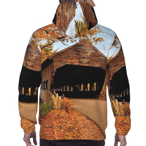 Pull à capuche pour homme Albany à manches longues et cordon - 4