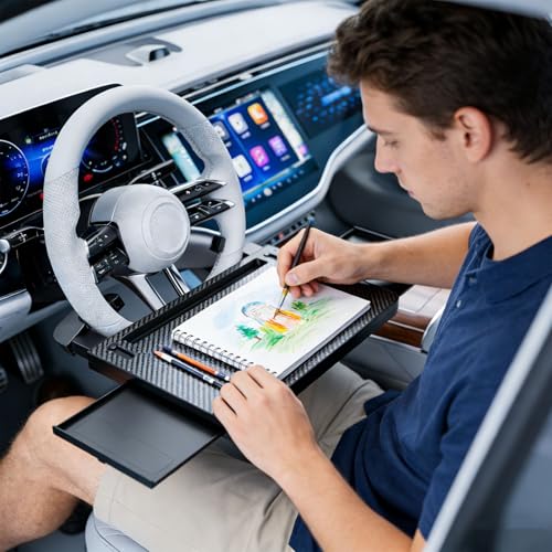 Support de tableau de bord de voiture avec tablette bureau réglable - 4