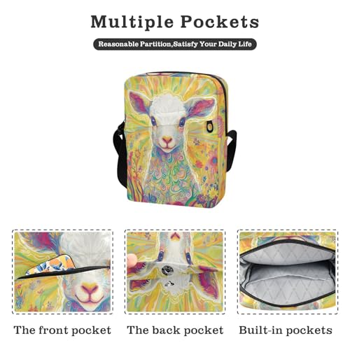 Easter Lamp Cute Colorful messenger bag for women crossbody bag Womens Cross Body Purses Adjustable Strap for outdoor sports Travel2