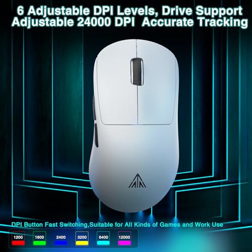 Image of CORBOBO SOLAKAKA SM850 - Wireless Gaming Mouse - Programmable Buttons,24000 DPI Adjustable, Lightweight, Ergonomic Computer Wireless Mouse, BT5.1 /2.4G /Wired, PC Gaming & Office Mice for Win /Mac /Linux