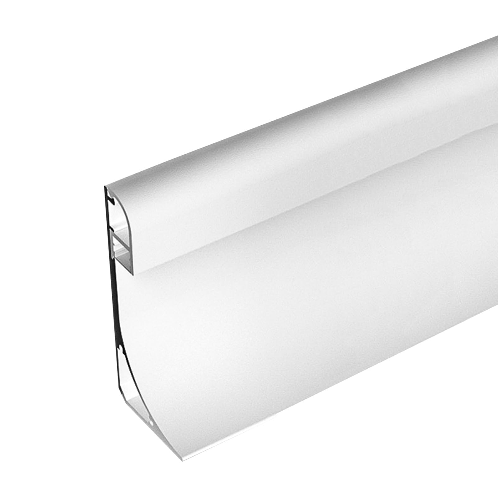 Duży dyfuzor do listwy koronowej LED, uniwersalny aluminiowy kanał 5 m, do oświetlenia pośredniego, listwy przypodłogowej i dekoracji narożników ściennych, białe wykończenie