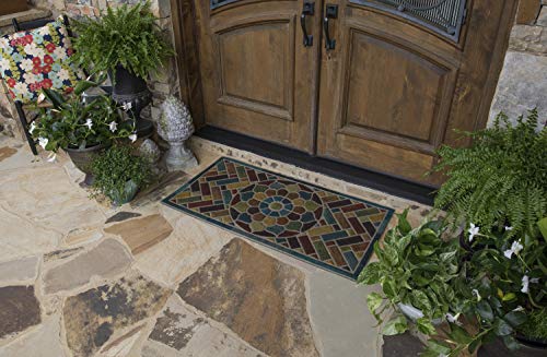 Mohawk Home B1043 18462 024048 EC Entryway Door Mat 2' X 4' All Weather Doormat Outdoor Non Slip Recycled Rubber thumb #1