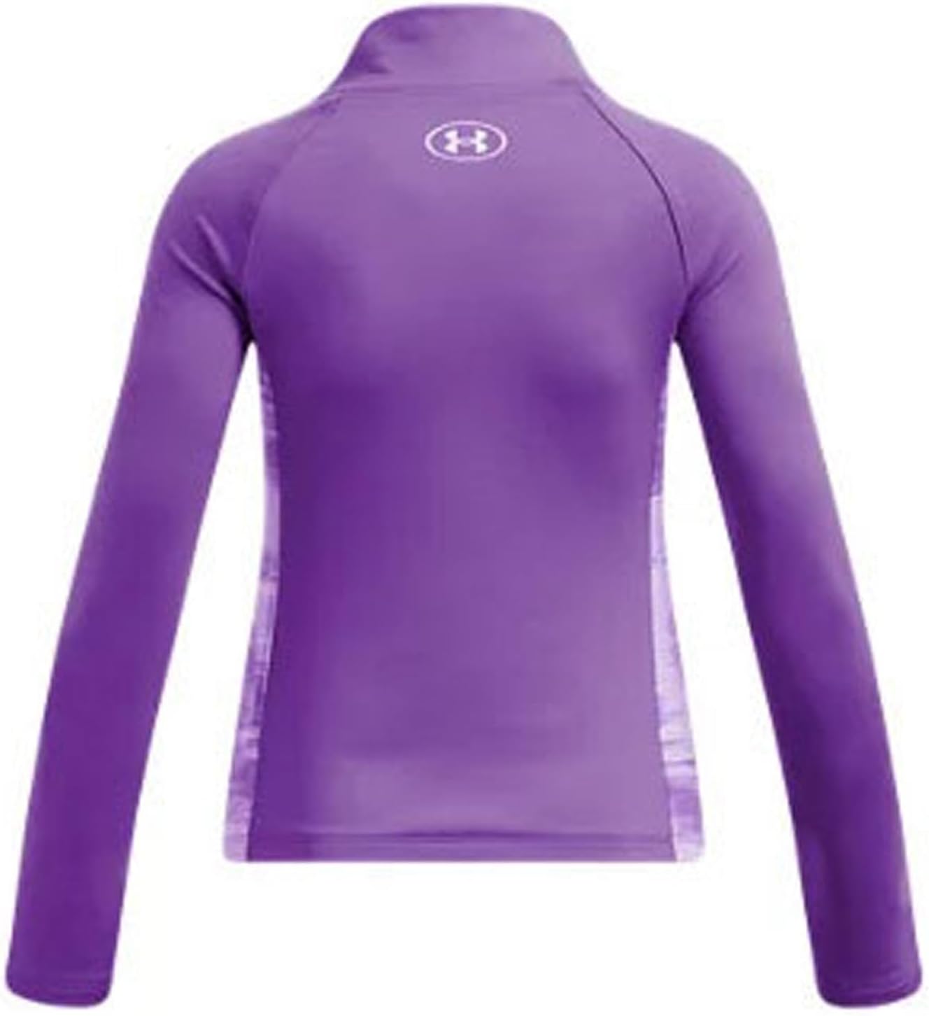 Under Armour - Girls Print Panel Long Sleeve Mock Top, Color Lavish (526), Size: Large - Image 2