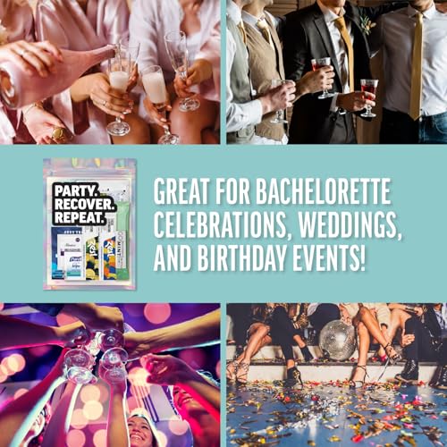 Hangover Kit – 10pc Pre-Filled Bags with Essential Recovery Supplies – 21st Birthday Gifts for Her, Bachelorette Party Favors, Girls Trip Must-Haves, Wedding Weekend Celebration Essentials - Image 6