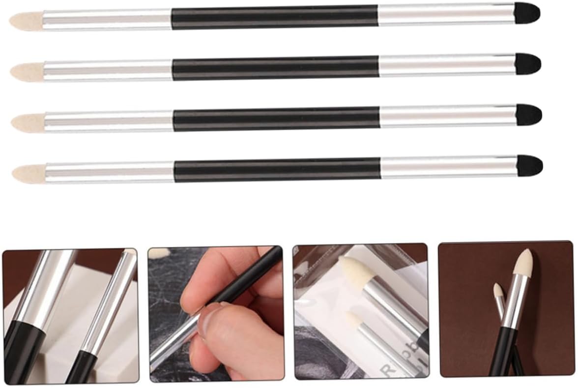 PLAFOPE 4pcs Art Blender Sketch Erase Pen Sponge Eraser Stick for Drawing Drawing Accessories Erasers for Artists Soft and Flexible Sponge Pad