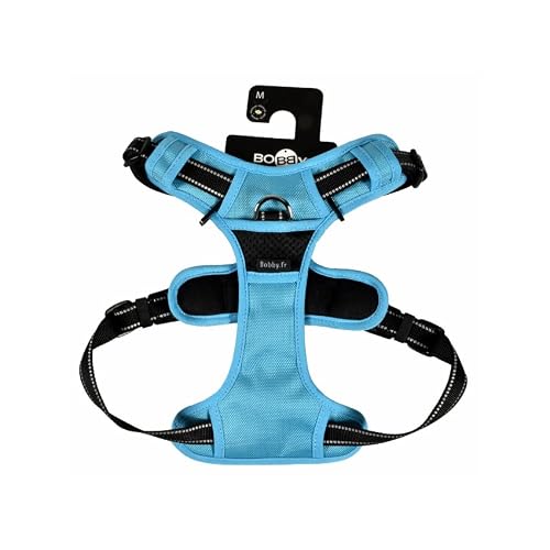 Bobby Rando Walk Harnais pour Chien pour Chien Taille Moyenne Petite en Nylon, sûr, Confortable, réfléchissant, réglable, Bleu, M/40-63 x 2 cm – vue 2