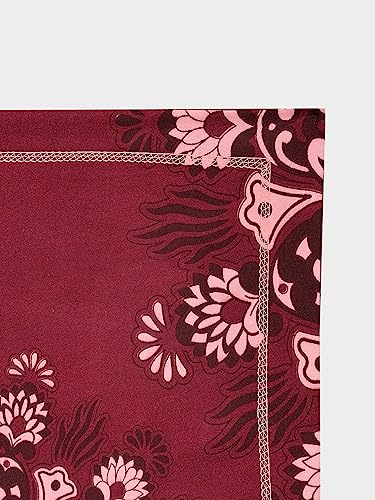 Image of Floral Design Zig Zag Stitching King Size Set of 2 Glace Cotton Pillow Covers /Pillow Case-20 x 30 Inches, 50 cm x 75 cm