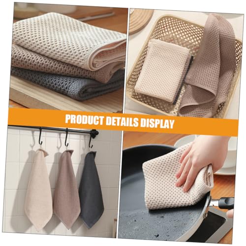 Paños de cocina de algodón absorbentes para lavar platos, juego de 3 piezas cómodas 7