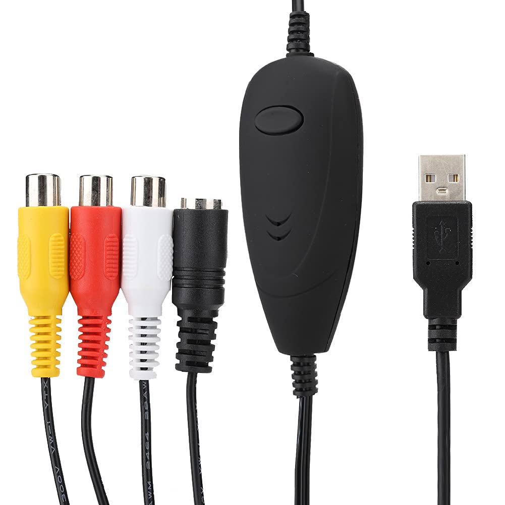 audio capture card, usb 2.0 interface usb audio card grabber convenient practical av sv port for network video for web conferencing