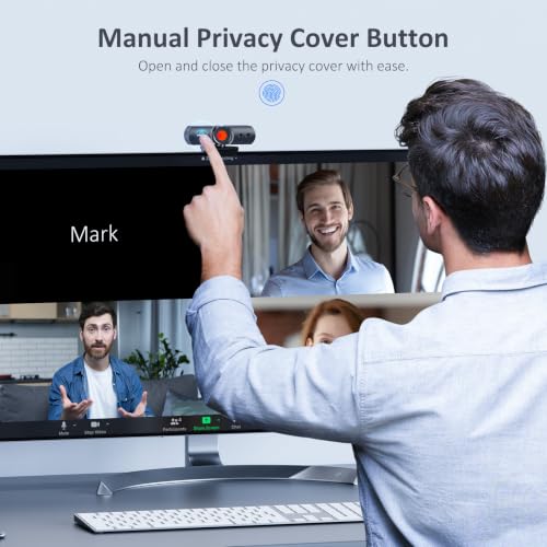 Image of NexiGo HelloCam, 1080P Webcam with Windows Hello, True Privacy, Automatic Electronic Shutter, Computer Camera, Microphone, Facial Enhancement, HD USB Web Cam