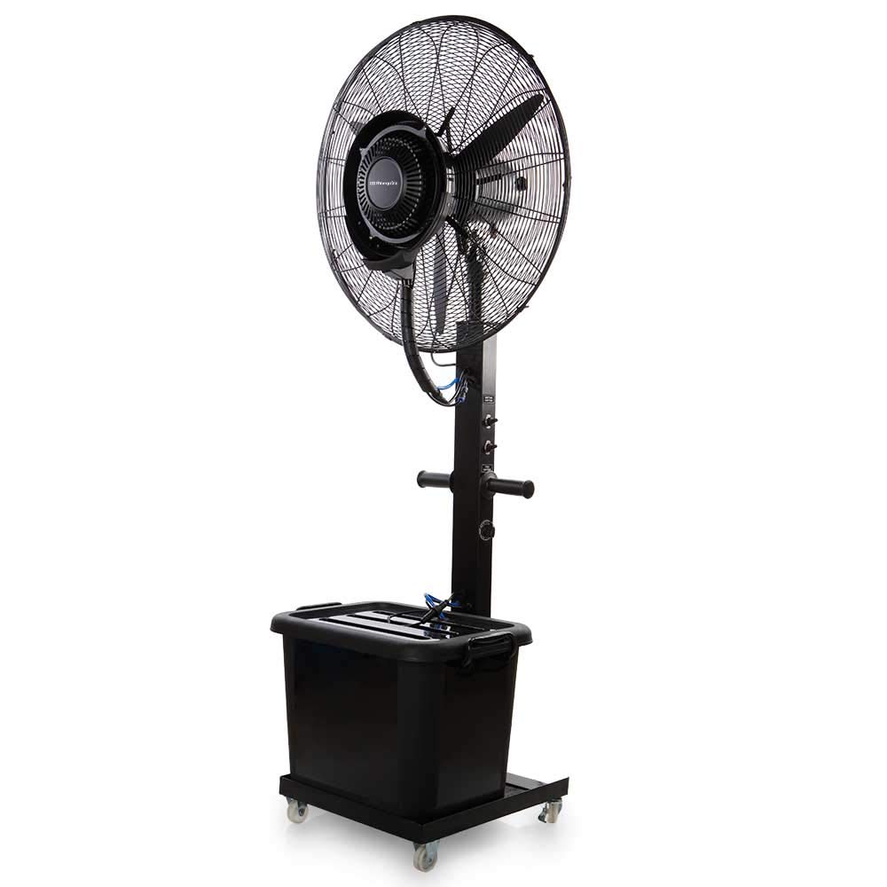 Orbegozo Ventilador de Pie Industrial humidificador SFA 8100, 250W. Oscilante. 65 cm de diámetro, base con Ruedas