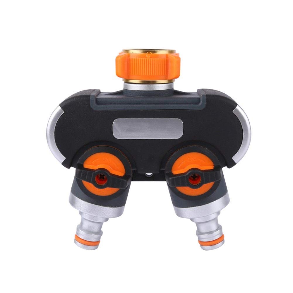 PC 1 Divisor de Agua del Grifo de jardín Accesorios de Junta de Grifo de Doble Paso de Metal Junta de riego Conector de Agua del jardín Accesorios de riego de Jardines