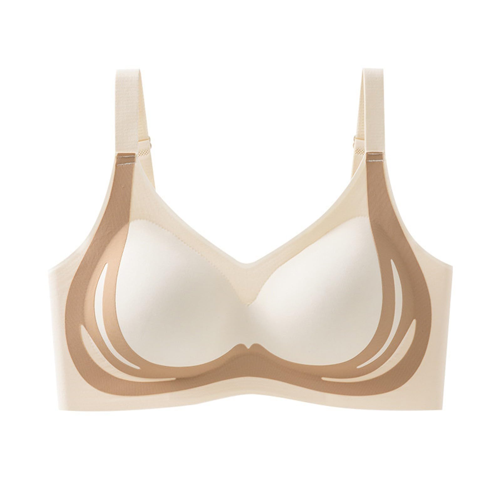 Womens Push Up Support Plus Size Ladies Non Wired Bra T Shirt Bra Comfort Seamless Workout