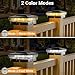 btfarm 4x4 Solar Post Cap Lights Outdoor, 2 Modes 16 LED Fence Deck Post Lights, 4 Pack Waterproof Black Solar Powered Lighting Outside Fit 4x4 3.5x3.5 Wooden/Vinyl for Porch Patio Garden