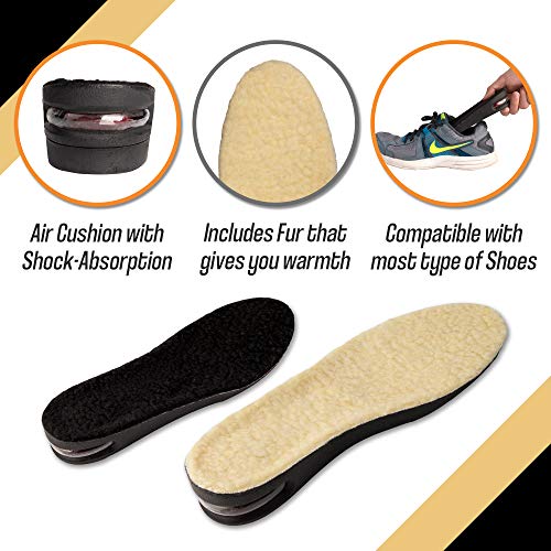 Plantillas elevadoras con peluche y aire 2" para hombre 7-9.5 miniatura 5