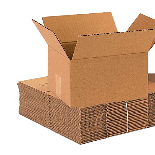 Image of BOX USA Shipping Boxes Small 10 inchL x 8 inchW x 6 inchH, 25-Pack | Corrugated Cardboard Box for Packing, Moving and Storage