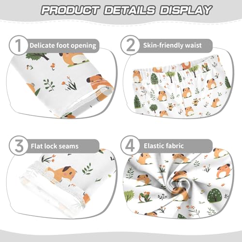 senya Girls Printed Leggings Yoga Pants Guinea Pig Pattern for Kids in 4t to 10 Years, 4T3