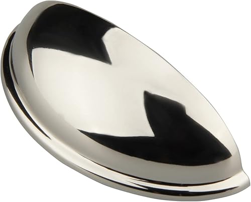 TUNNY Paquete de 10 manijas de gabinete de taza, 3 pulgadas2.992 in de distancia entre tornillos de níquel brillante, manijas para muebles de