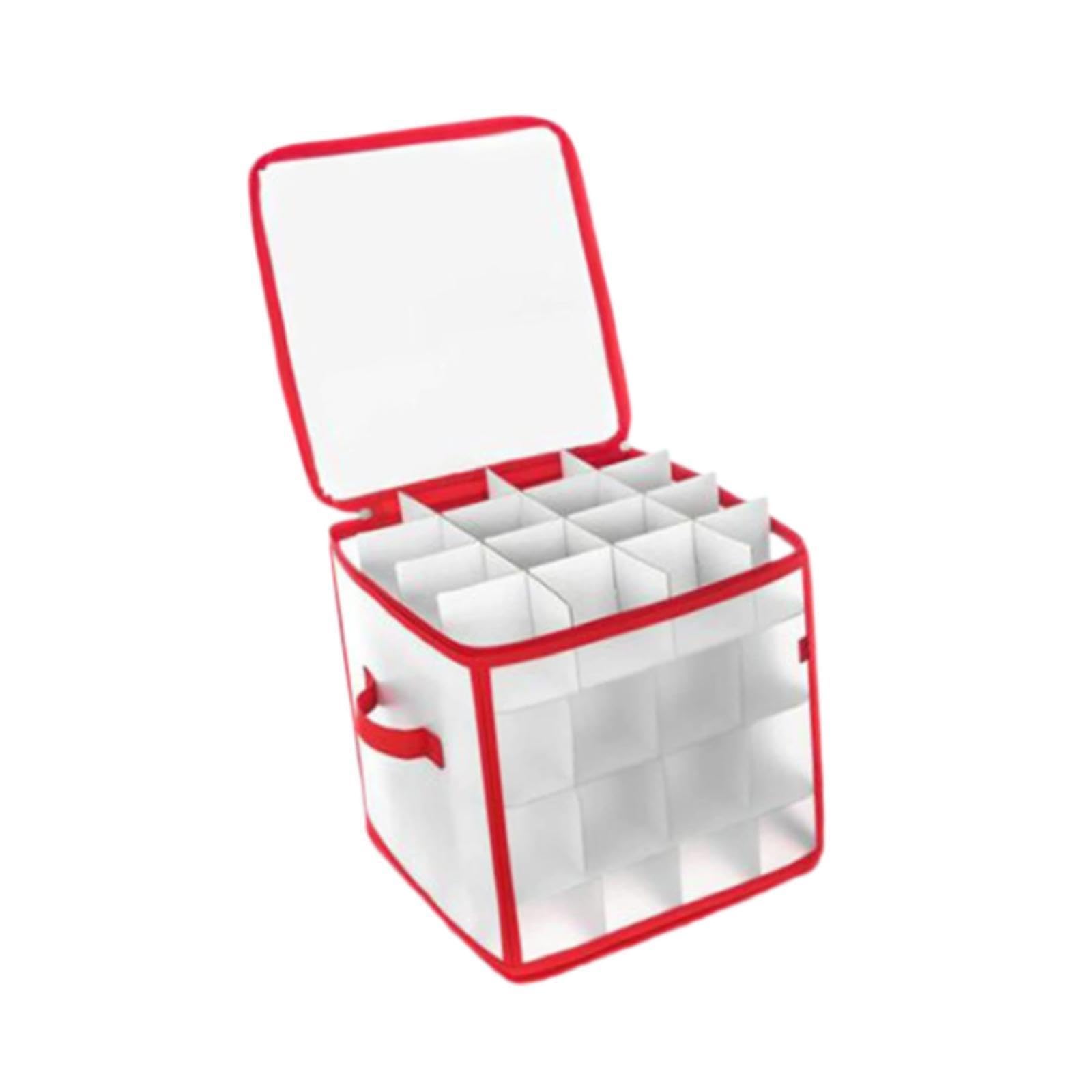 CYDZSRA Christmas Storage Box With Individual Tray Keeps Holiday Decorations Neatly Organized And Easily Accessible Figurines Christmas Ball Accessories Holder Case
