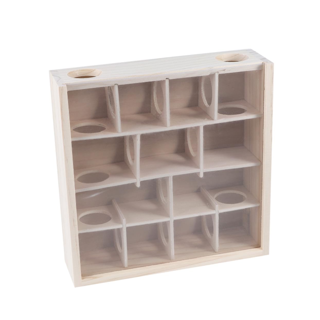 Supvox Hamster Holzlabyrinth Natürliches Holz Material Kleintier Tunnel für Kleine Hamster Käfig Zubehör Fördert Bewegung und