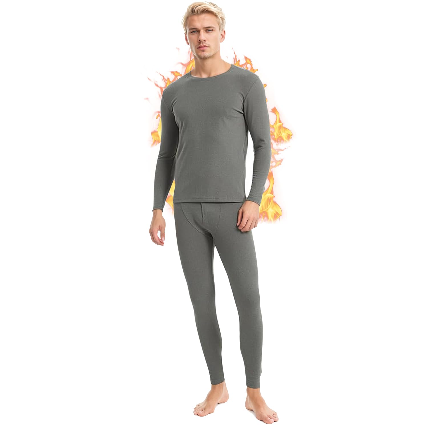 Thermal Underwear for Men Base Layers Long Underwear Snow Suit Long Johns Mens Thermals Top and Bottom Set Hunting Gear Winter Clothes Cold Weather Gear Hunting Compression Long Sleeve