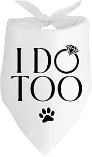 I Do Too Wedding Dog Bandana Engagement Gift Dog Bandana Puppy Bandanas Pet Bridal Shower Gift Wedding Announcement Photo for Small Medium Cat Dog Lover Gifts