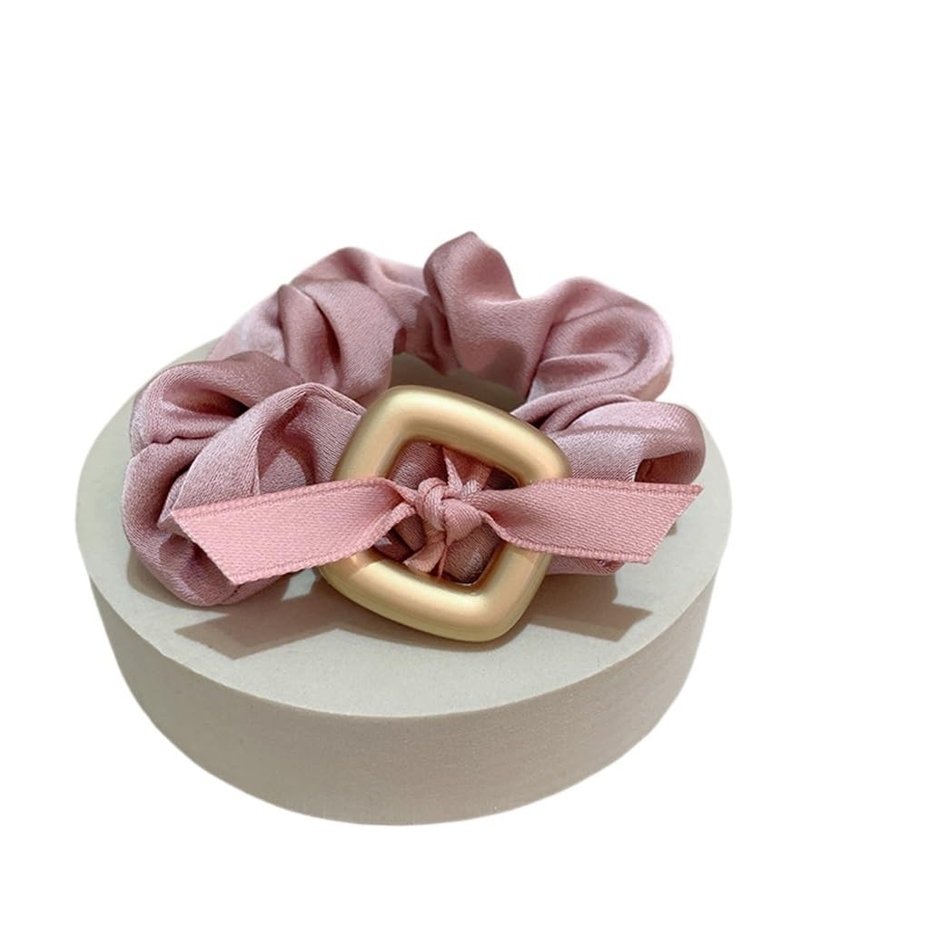 Coiffe métal mat géométrique : mini ruban carré minimaliste pour chignon