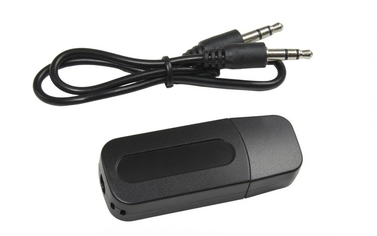 Bluetooth Audio Receiver Dongle with Aux Cable, Dual 3.5mm Jack | Plug & Play Pairing, Ultra-Compact Design, Wireless Audio, USB Dongle, Includes Aux Cable-image-36