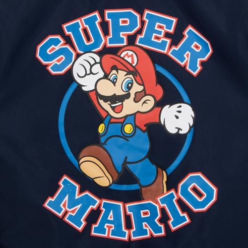 Image of Nintendo Super Mario Bros Boys Bomber Jacket, Zip-Up Varsity Jacket for Kids and Toddlers