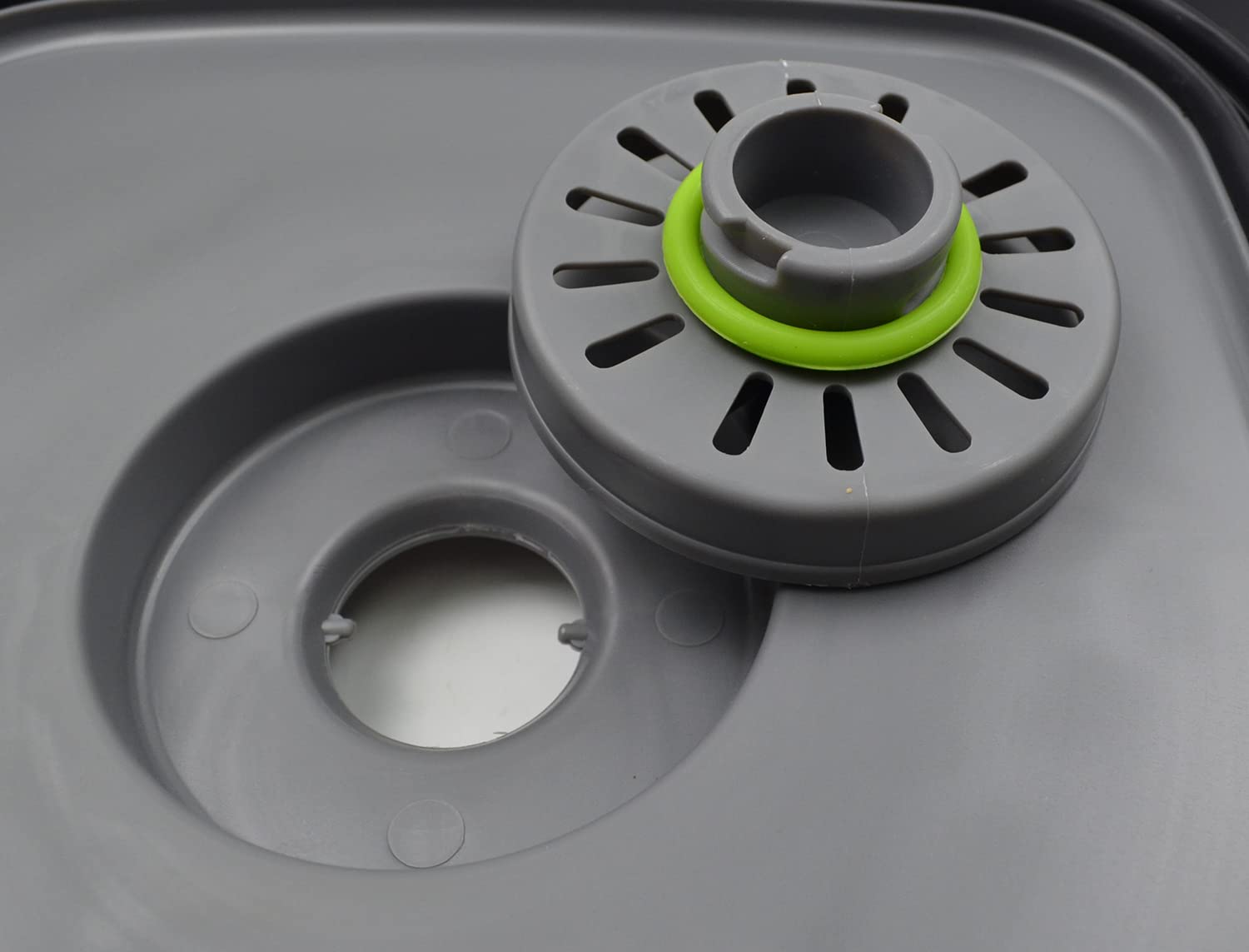 SAMMART 10L Faltschale mit Ablassschraube - Faltbares Waschbecken - Tragbare Geschirrspülwanne - Platzsparendes Küchenablagefach (Grau/Schwarz (2er-Set))