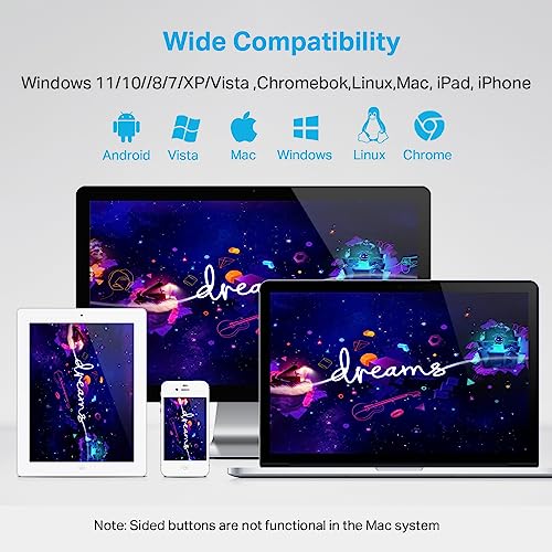 Image of E-YOOSO Large Wireless Mouse for Big Hands, X-31 Cordless Ergo Computer Mouse, 6 Buttons, 5-Level 4800 DPI, 18 Months Battery Life, for Laptop, PC, Chromebook (Bluetooth, 6)