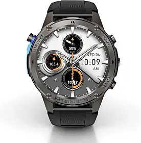 Smartwatch Brave à prova d' Água Do Mar até 50 metros, GPS Duplo, Resistência Militar IP69K, até 10 Dias de Bateria (preto)