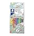 Produktbild STAEDTLER Noris Club 144 NC12 Buntstifte, erhöhte Bruchfestigkeit, Sechskant, Set mit 12 brillanten Farben, kindgerecht nach DIN EN71, Umweltfreundliche PEFC-Holz