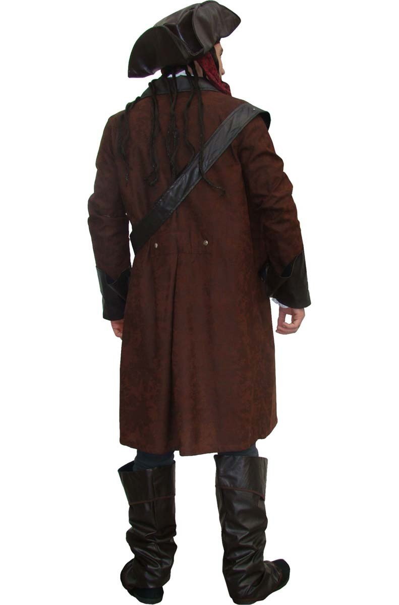 maylynn 12104 Jack - Costume di carnevale da pirata con cappello e accessori - uomo - marrone - M/L