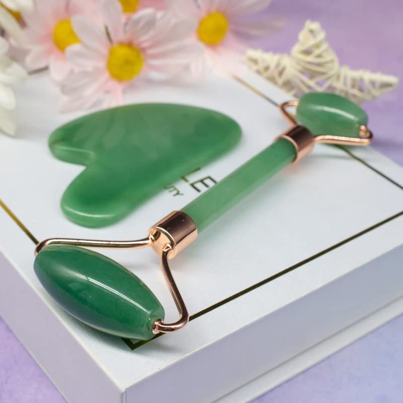 Dongling jade roller scraping set face rolling device beauty lift natural jade scraping board acupoint stick meridians