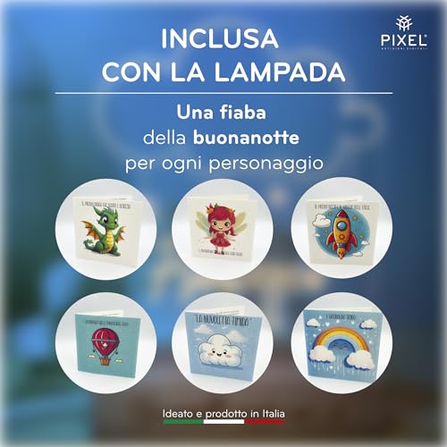 PIXEL® Lampada personalizzata con nome incisa 3d