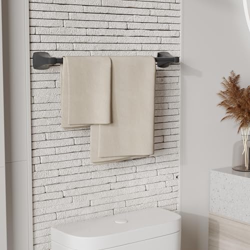 Porte-serviettes noir mat de 45,7 cm pour moderniser votre douche