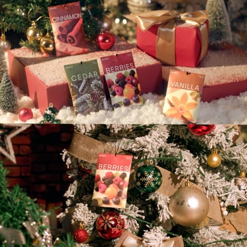 Image of MYARO 20 Packs Cedar Cinnamon Vanilla Berries Potpourri Bag Scent Sachet for Closet Drawer Room Car Home Air Freshener Shoe Odor Elimination