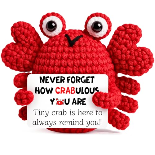 Positive Crochet Crab Animal Emotional How Crabulous You are Mini
