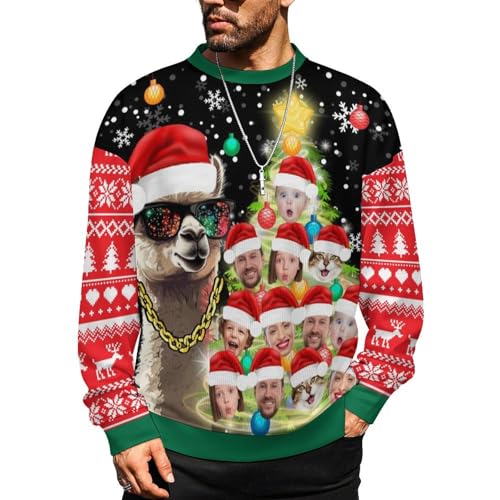 Custom Ugly Christmas Sweater Men Personalized...