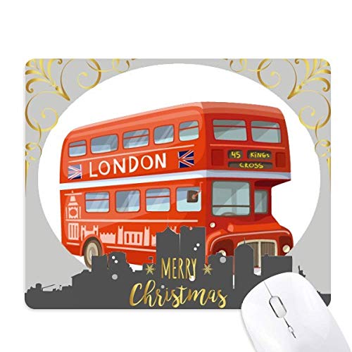 Tapis de souris bus de Londres en caoutchouc, cadeau idéal de Noël