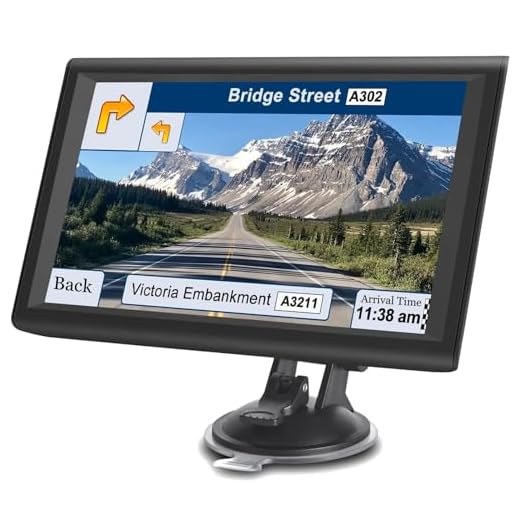 Car GPS Navigation Truck RV, 9 inch Touch Screen Latest 2025 Map, Real Voice Spoken Turn-by-Turn Direction Reminding Navigation System for Cars, Vehicle GPS with Speed and Red Light Warning (Black)