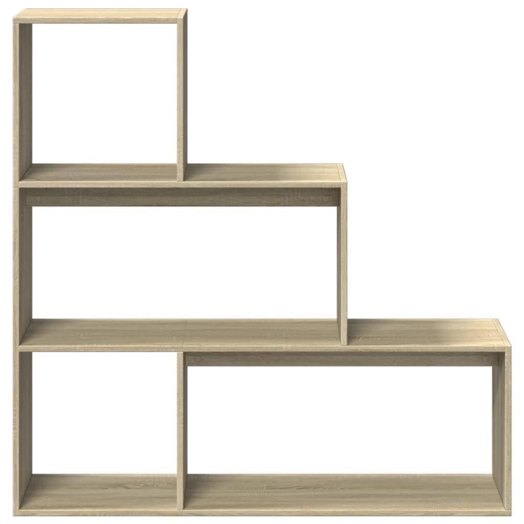 Generisch Raumteiler-Bücherregal 3 Stufen Sonoma-Eiche 123x29x123 cm,Möbel,Regalsysteme,Bücherregale Bücherschränke-857987
