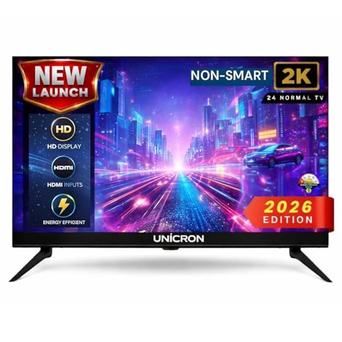 UNICRON 24 Inch HD LED TV Non Smart 20W Sound Output, Premuim Sli...