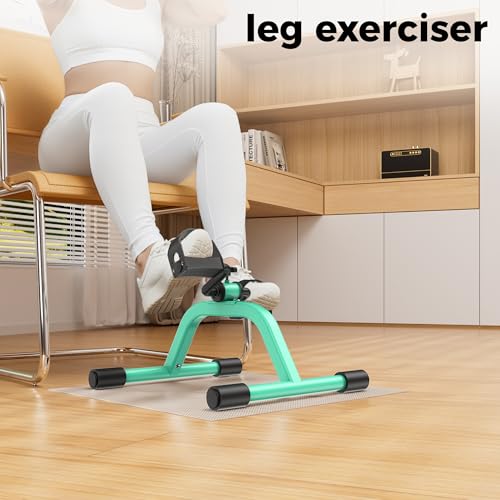 Image of RYGEO Pedal Exerciser Mini Exercise Bike for Leg and Arm Recovery Exercise Lightweight and Portable Floor Bike