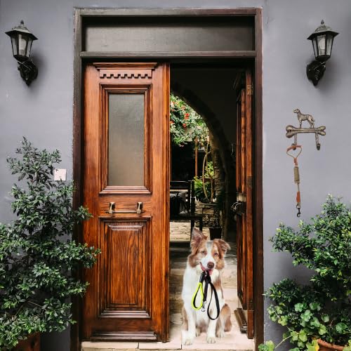 Dog Leash Holder, Cast Iron, Antique Bronze, 2 Hooks, Wall Mount, 6.9x6.9x1.8 inches, AR001 - Image 4