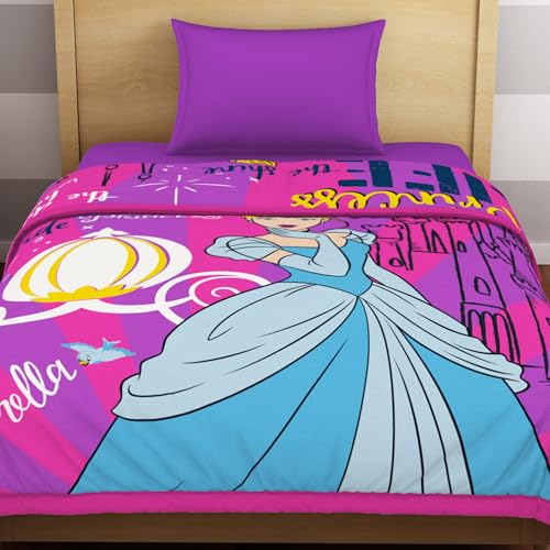 Image of Welspun Disney Princess AC Blanket for Kid | 300 GSM Duvets for Single Bed | Anti- Pilling & Skin Safe Dohar Single Bed, Diwali Gifts | (60 inch X 87 inch Inches) - Pink