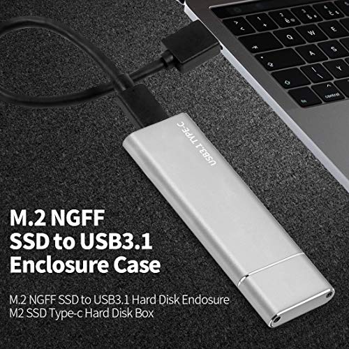 Adaptador carcasa externa SSD M.2 NGFF USB 3.1 Type C aluminio miniatura 3